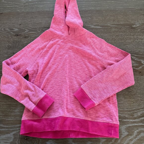 Cat & Jack Other - Girls Cat & Jack pink ribbed long sleeve hoodie shirt size Medium 8